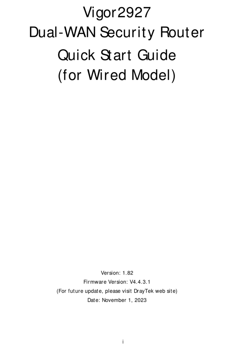 Draytek Vigor2927 Series User manual