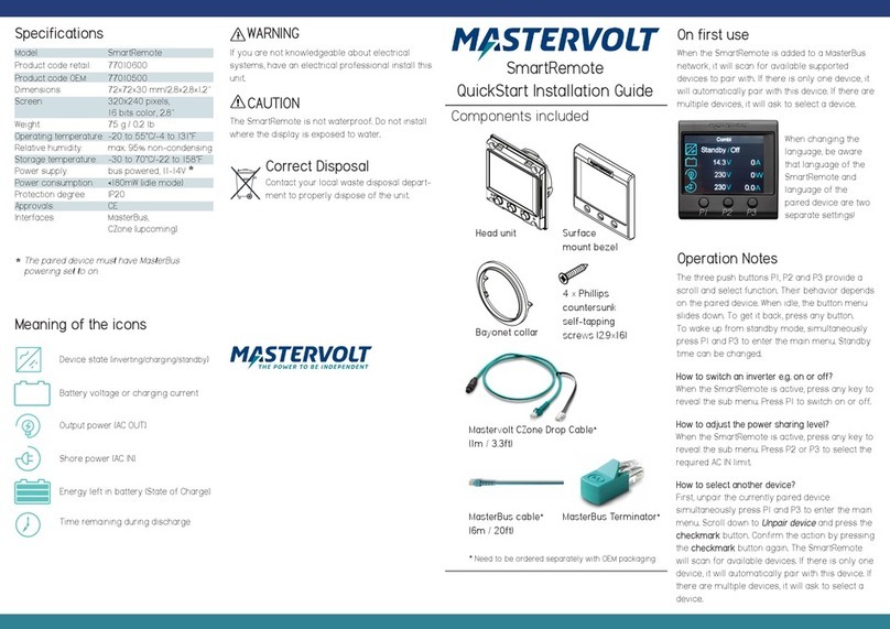 Mastervolt SmartRemote Instruction Manual