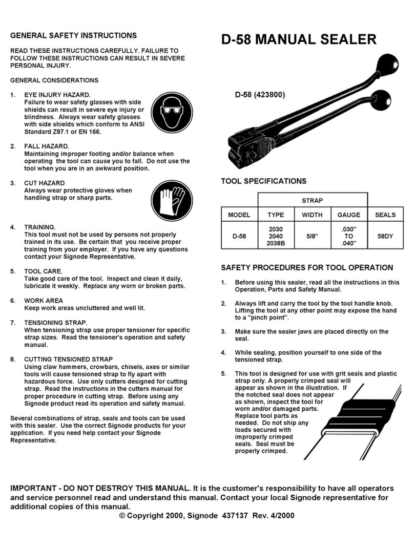 Signode D-58 User manual