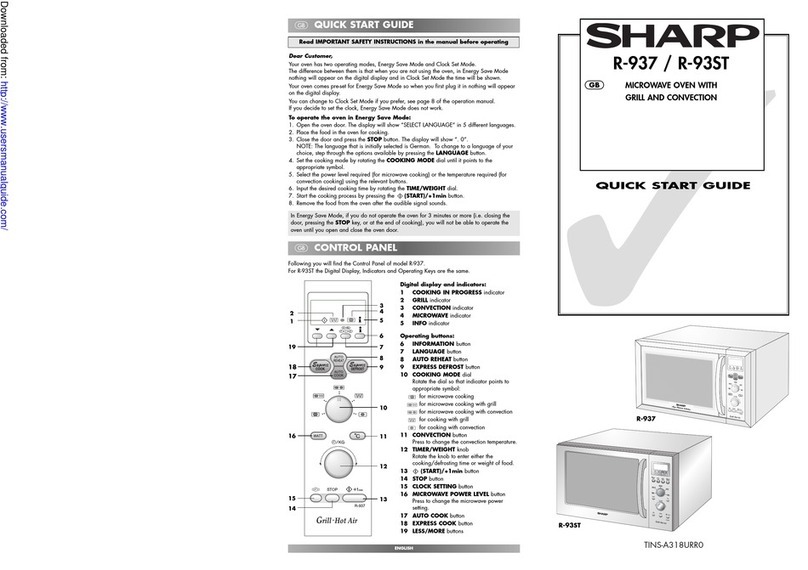 Sharp R-93ST User manual