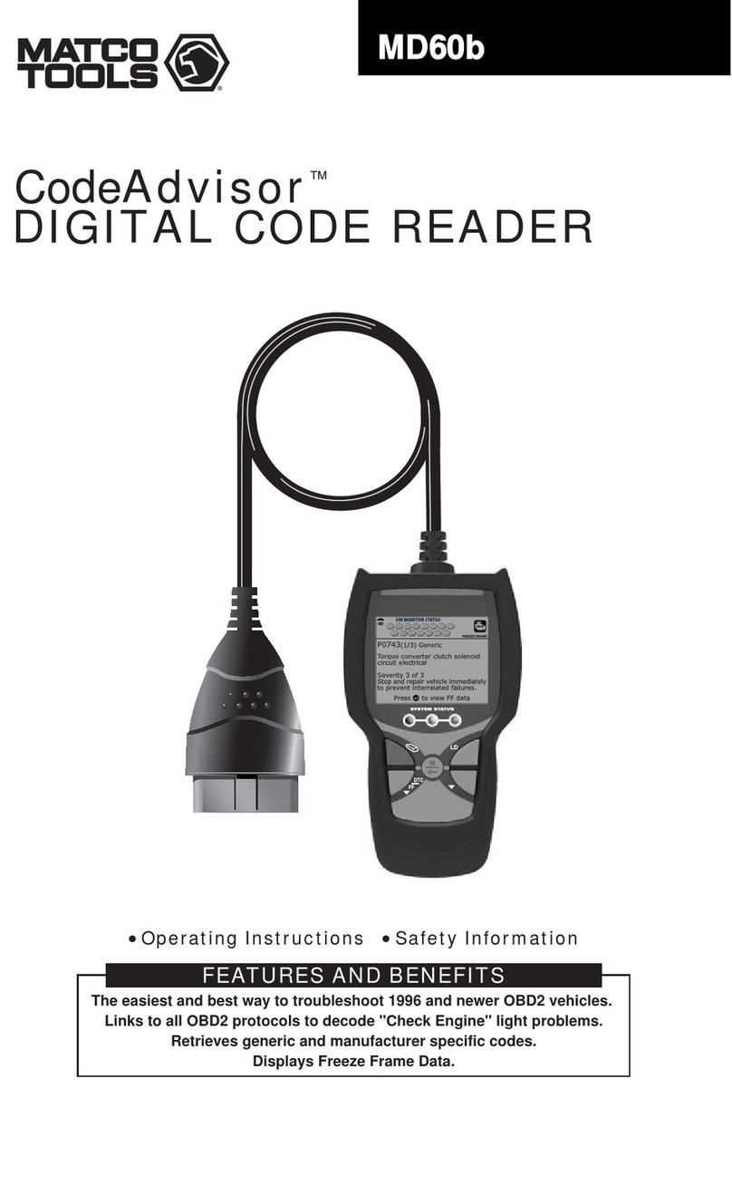 Matco Tools CodeAdvisor MD60b User manual