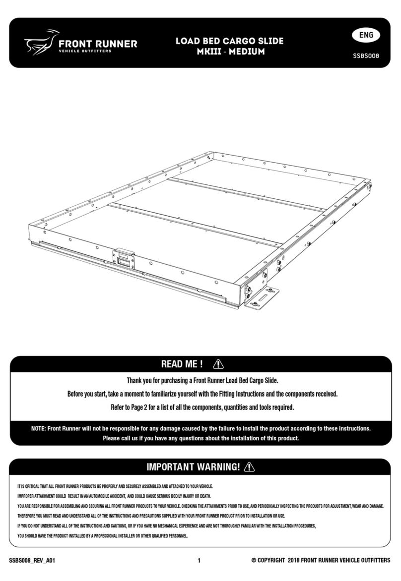 Front Runner SSBS008 User manual