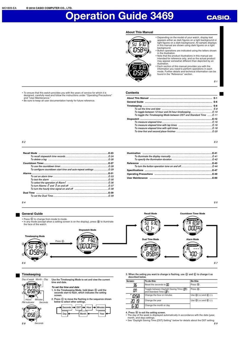 Casio 3469 User manual