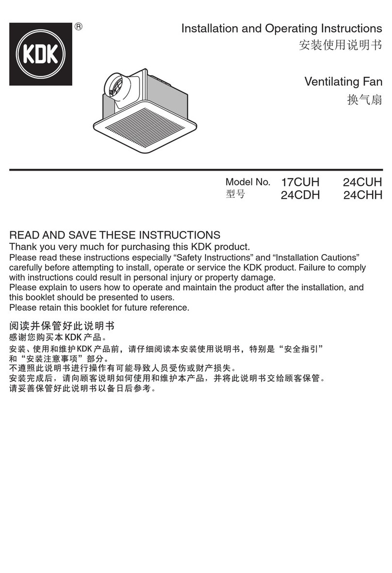 KDK 17CUH User manual