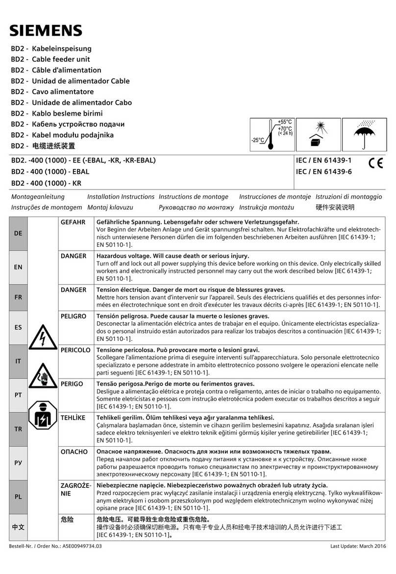 Siemens BD2 User manual