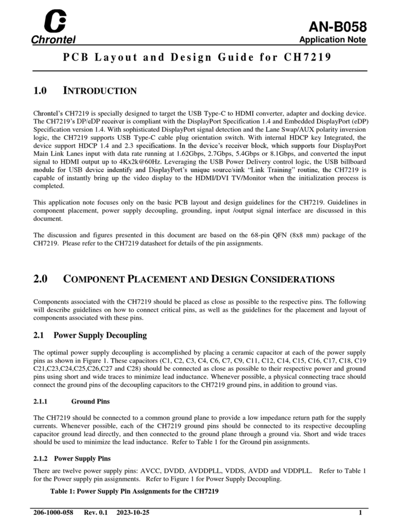 Chrontel CH7219 Installation and operating instructions