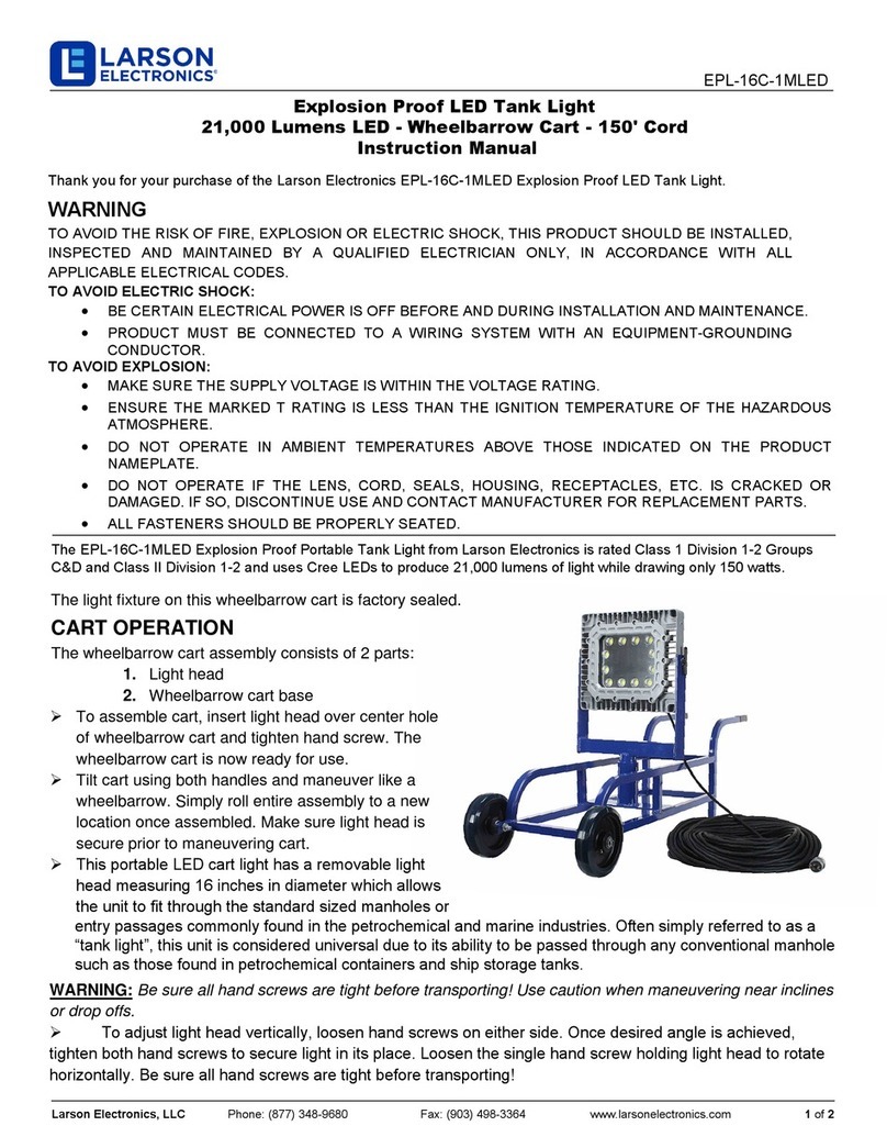 Larson Electronics EPL-16C-1MLED User manual Larson Electronics EPL-16C-1MLED User manual