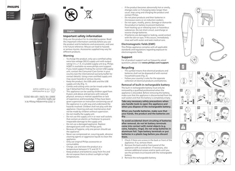 Philips BT3301 User manual Philips BT3301 User manual