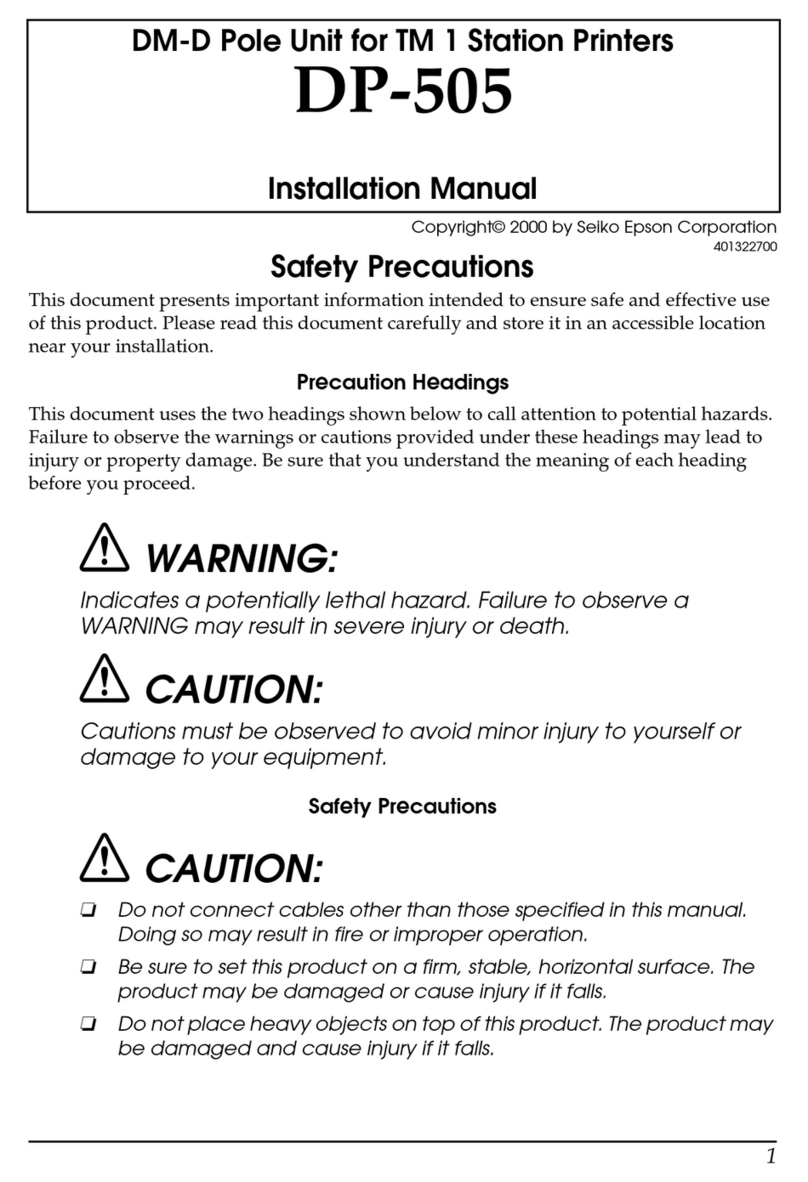 Epson DP-505 User manual