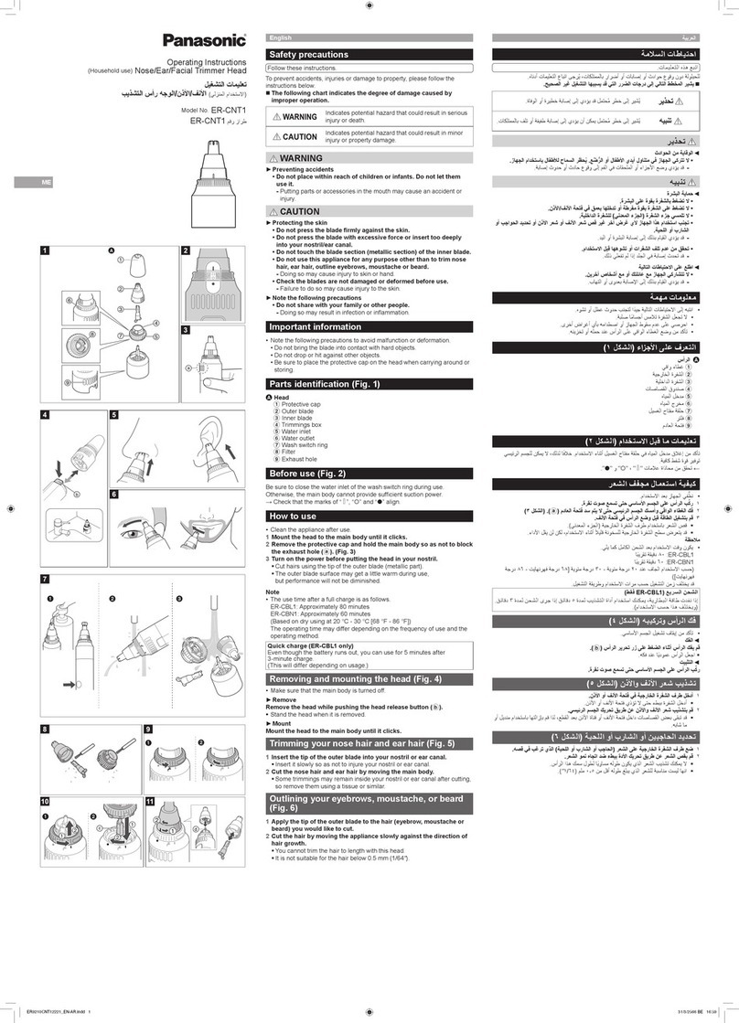 Panasonic ER-CNT1 User manual
