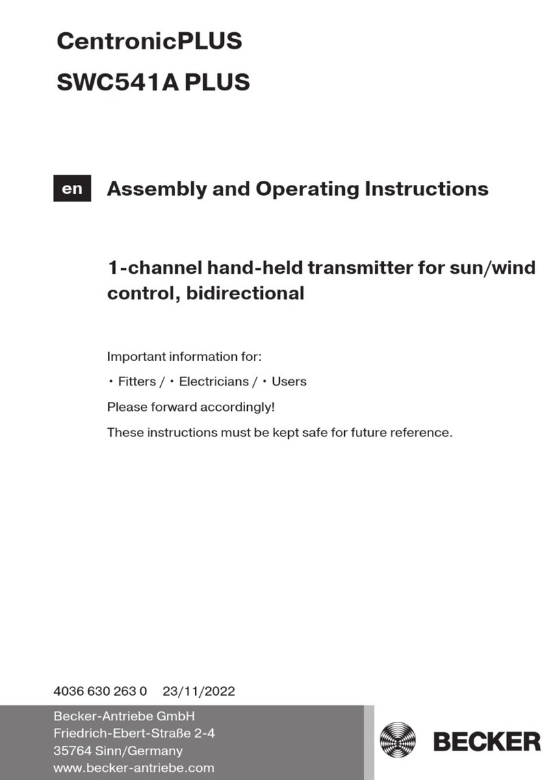 Becker CentronicPLUS SWC541A PLUS User manual