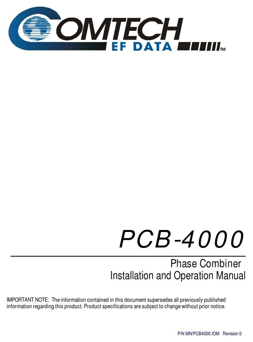 Comtech EF Data PCB-4000 User manual