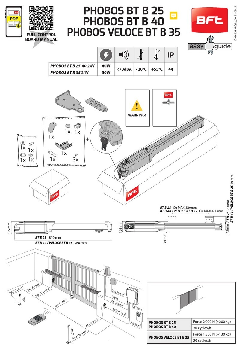 BFT PHOBOS BT B 25 User manual