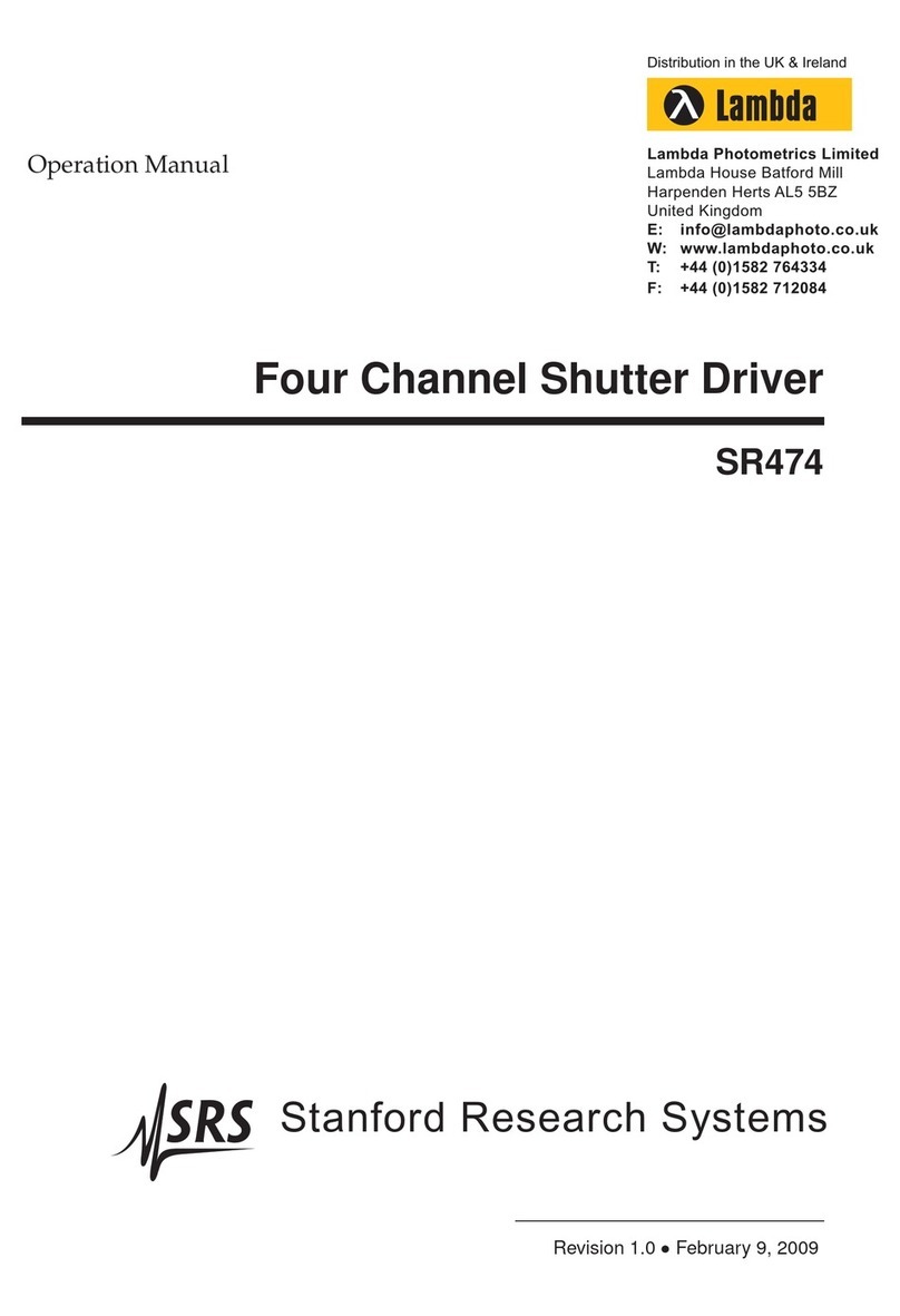 Lambda SR474 User manual