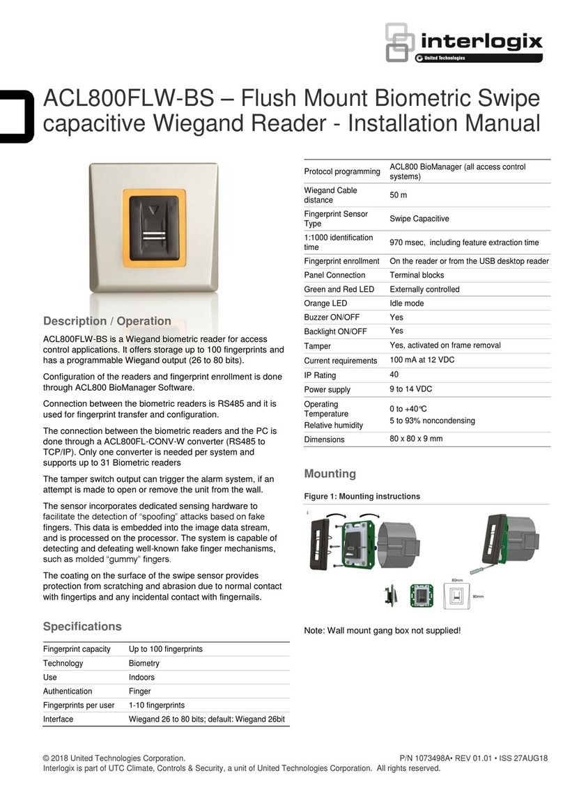 Interlogix ACL800FLW-BS User manual