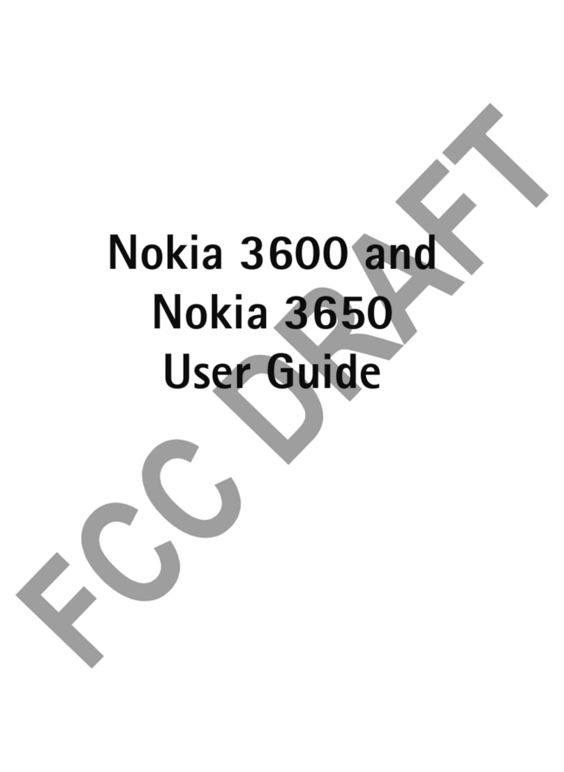 Nokia Cellphone 3600 User manual