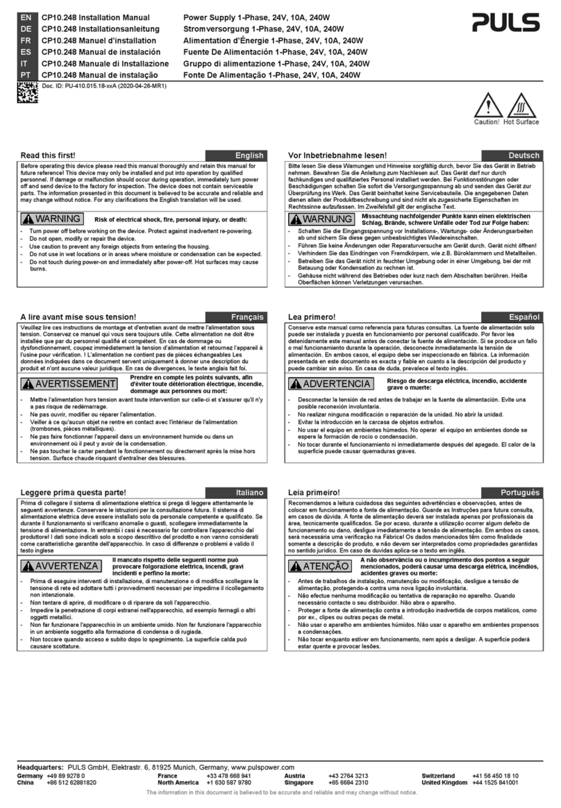 Puls DIMENSION CP10.248 User manual