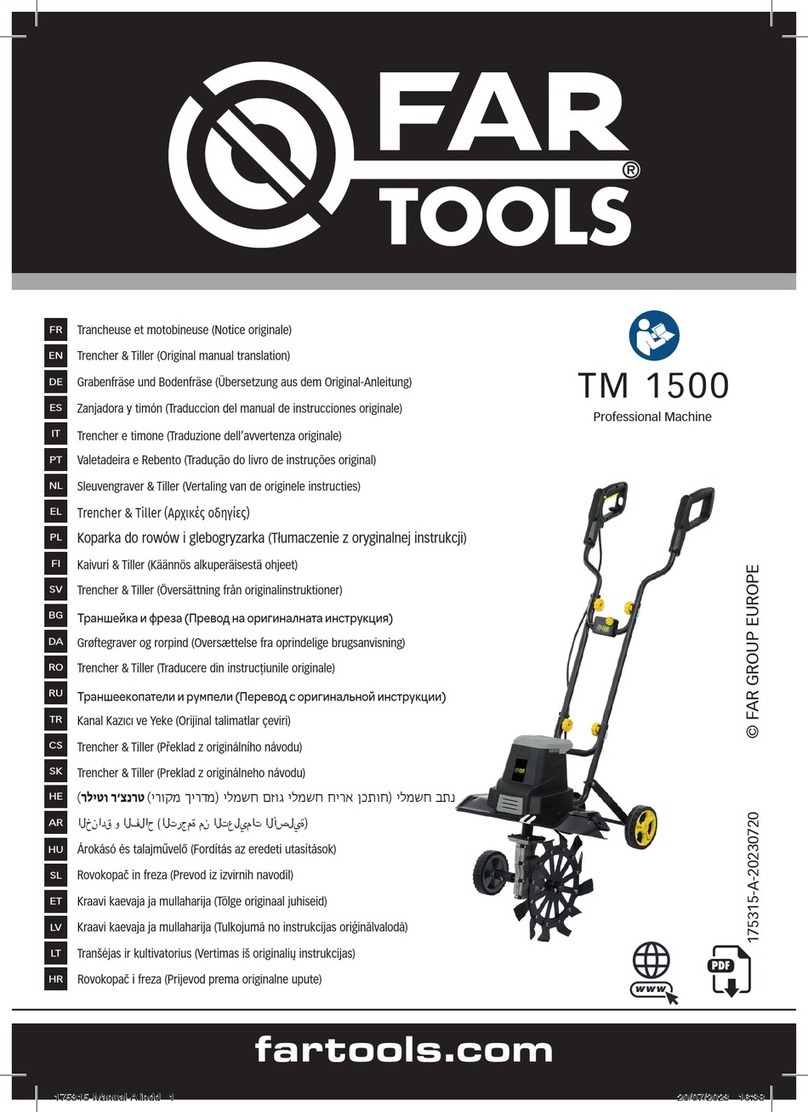 Far Tools TM 1500 Use and care manual