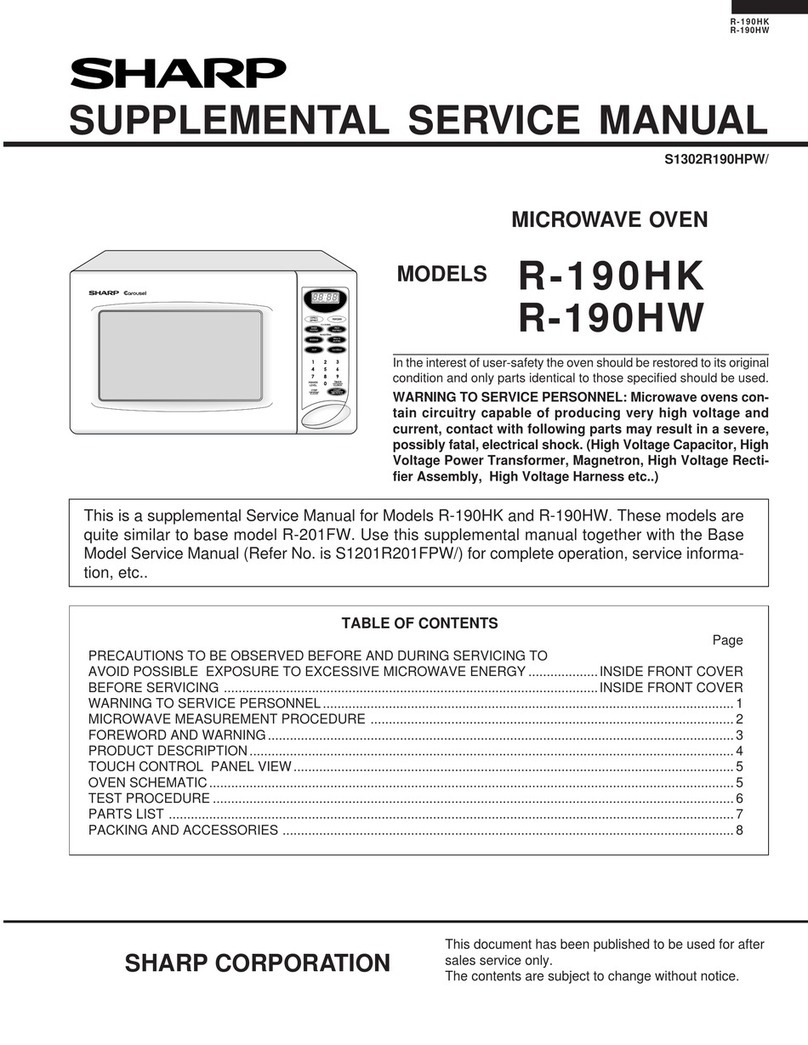 Sharp CAROUSEL R-190HK User manual
