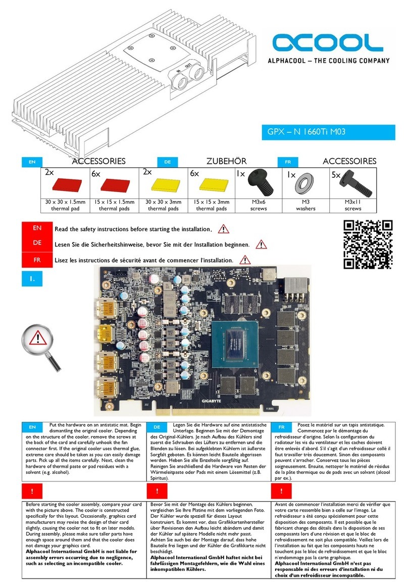 Alphacool N 1660Ti M03 User manual