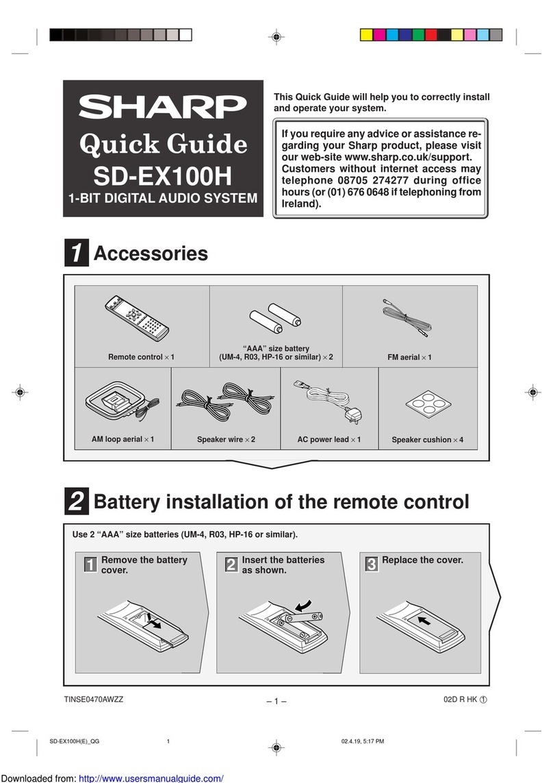 Sharp SD-EX100H User manual