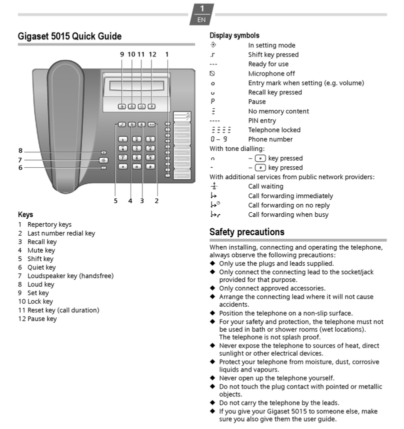 Gigaset 5015 User manual