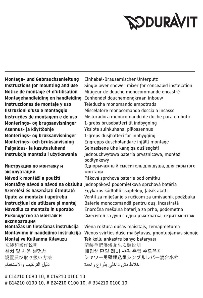 DURAVIT B34210 0100 10 Manual