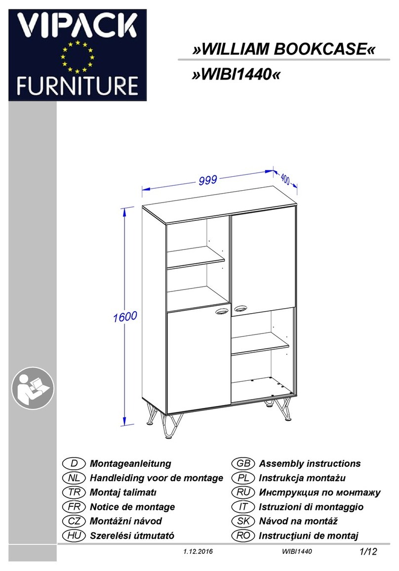 VIPACK WILLIAM BOOKCASE WIBI1440 User manual
