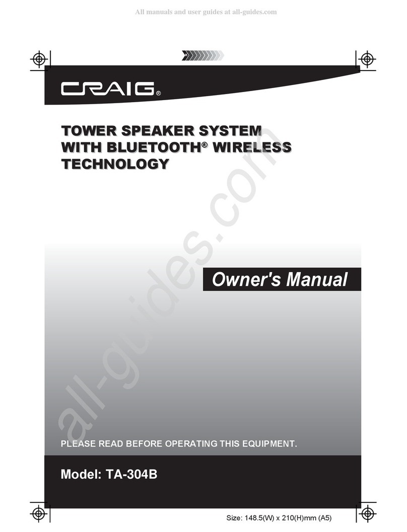 Craig TA-304B User manual