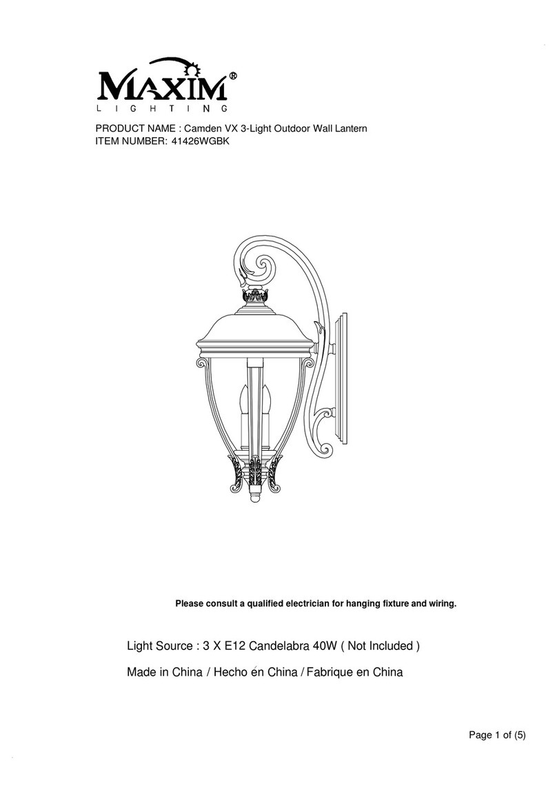 Maxim Lighting Camden VX User manual