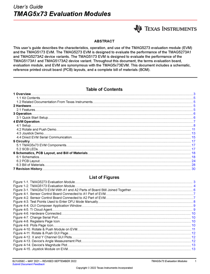 Texas Instruments TMAG5 73 Series User manual