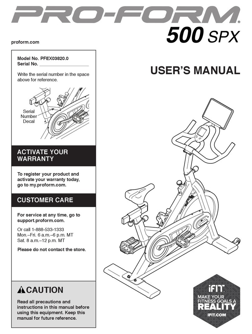 Pro-Form 500 SPX User manual