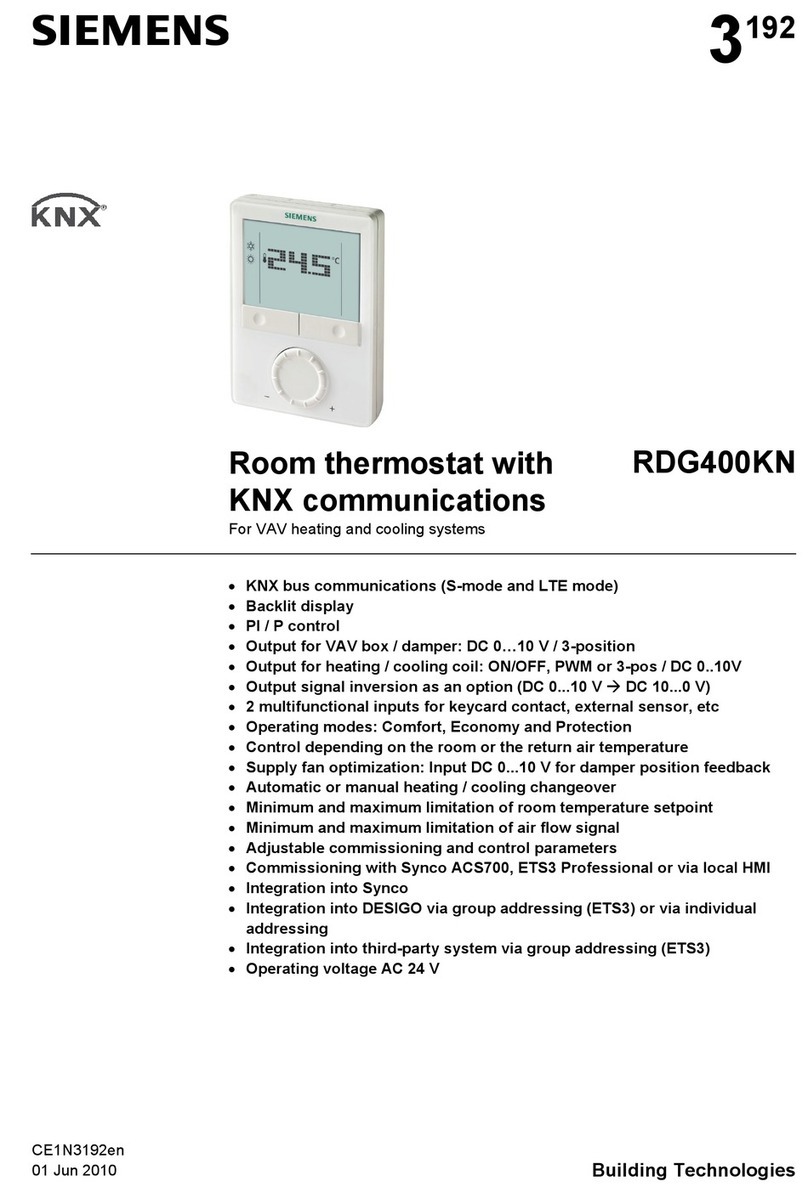 Siemens RDG400KN User manual