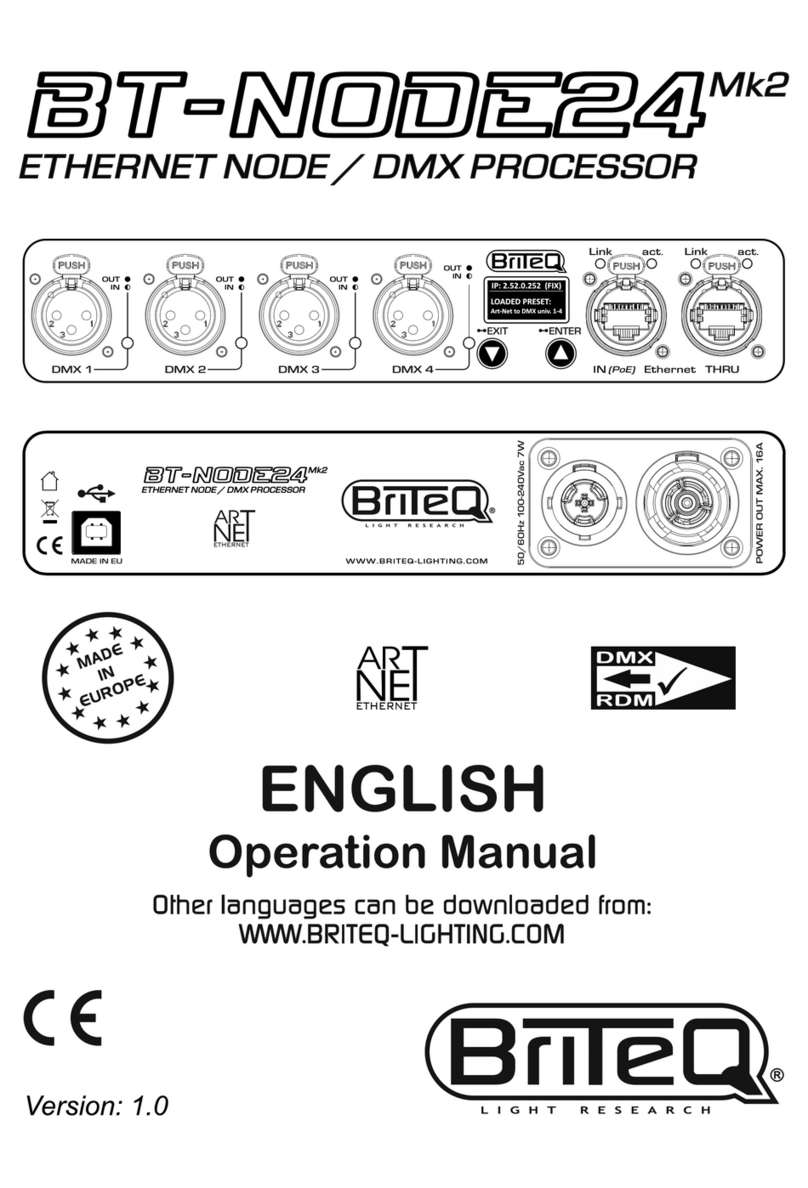Briteq BT-NODE24 Mk2 User manual