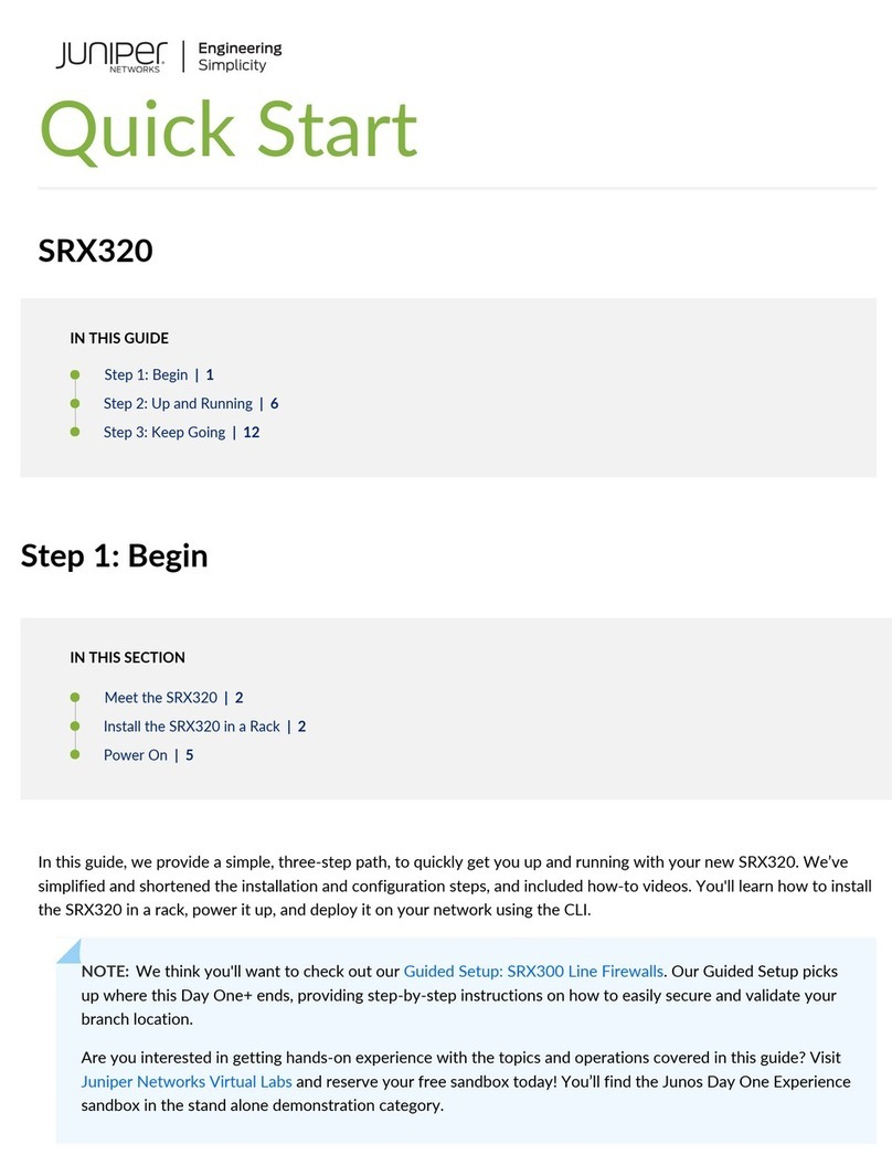 Juniper SRX320 User manual