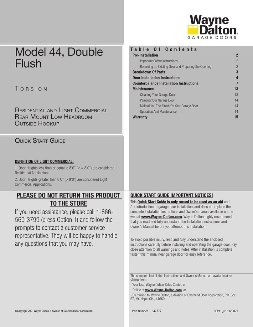 Wayne-Dalton 44 Double Flush User manual