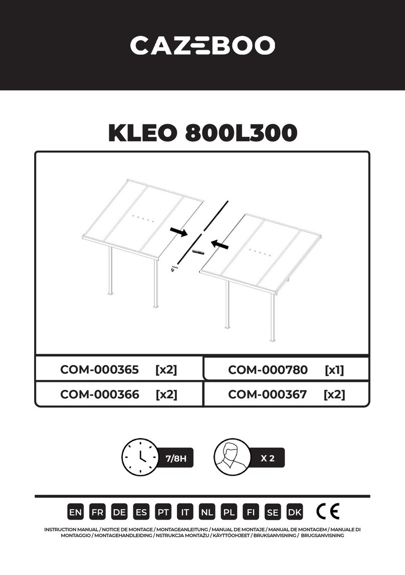 CAZEBOO KLEO 800L300 User manual