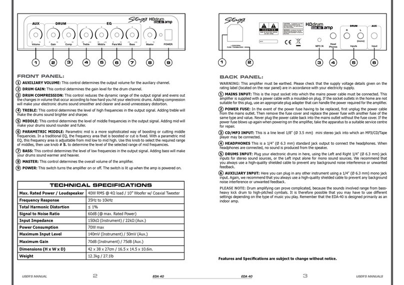 Stagg EDA 40 User manual Stagg EDA 40 User manual