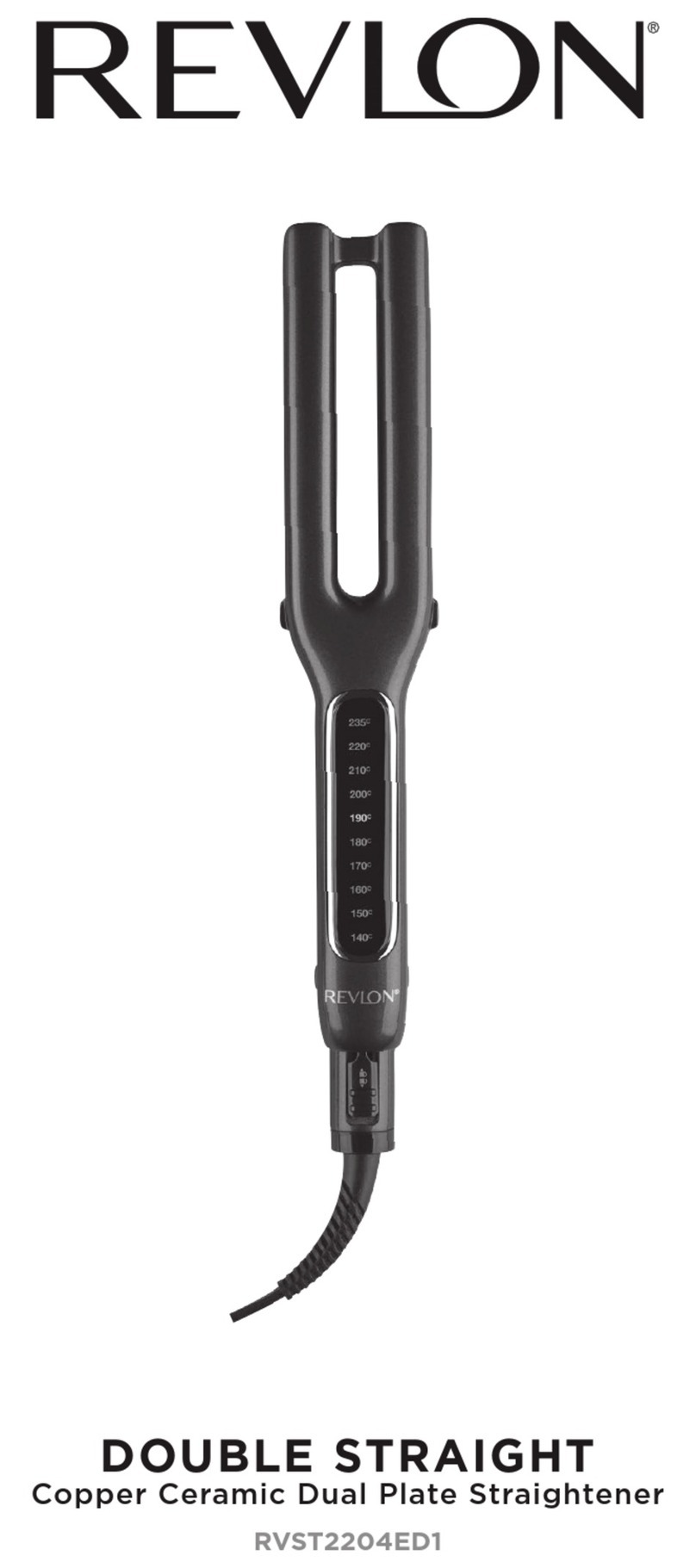 REVLON DOUBLE STRAIGHT User manual