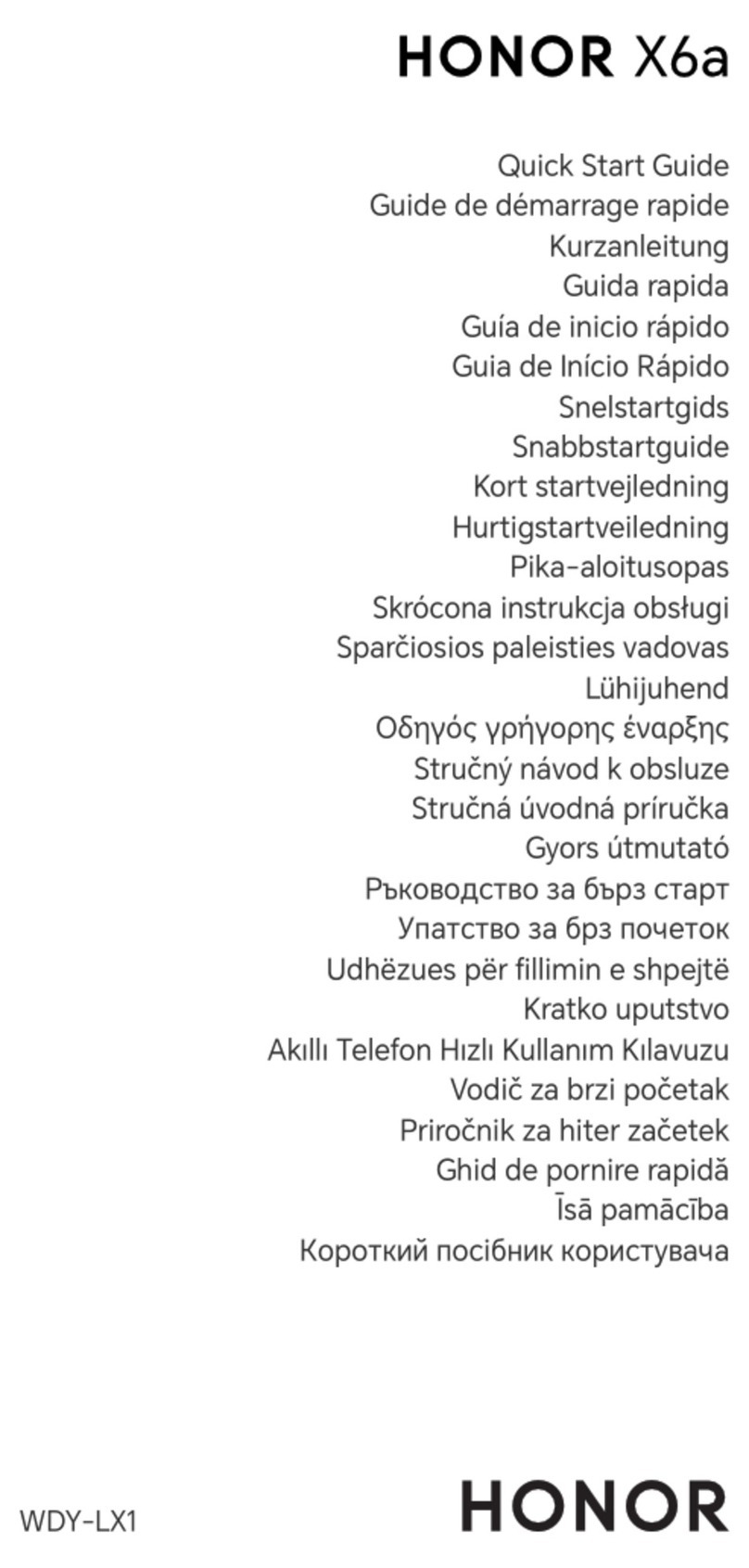 honor X6a User manual