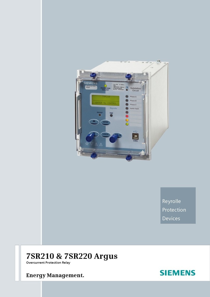 Siemens 7SR210 Argus User manual