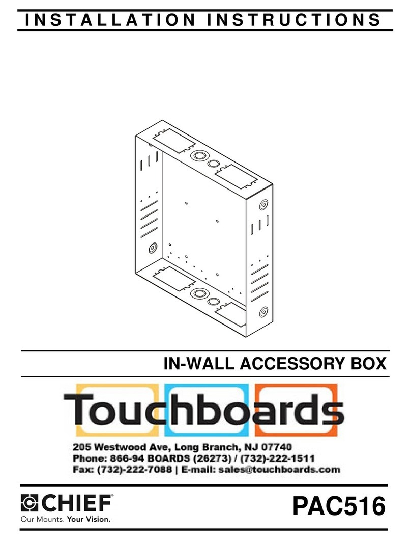 CHIEF PAC516 User manual CHIEF PAC516 User manual