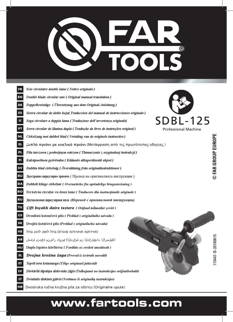 Far Tools SDBL-125 Use and care manual