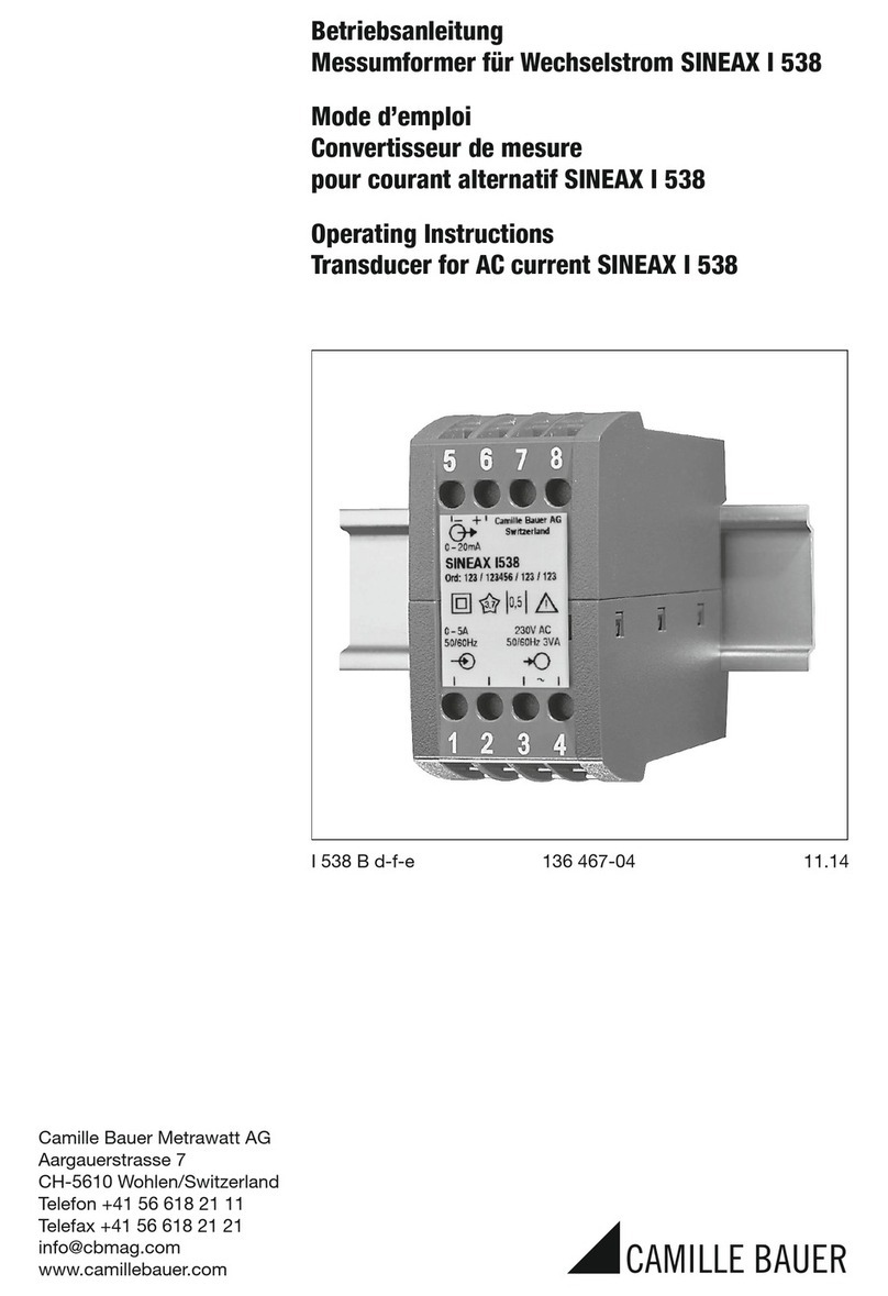 Camille Bauer 136590 User manual