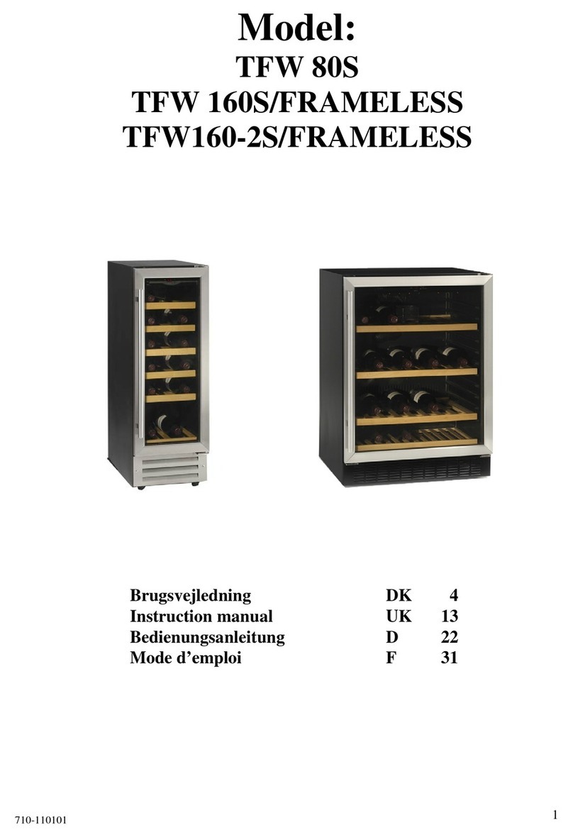 Tefcold TFW 160S/FRAMELESS User manual