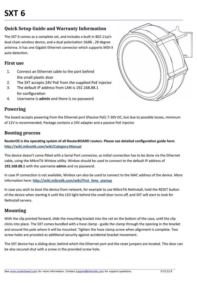 MikroTik SXT 6 User manual