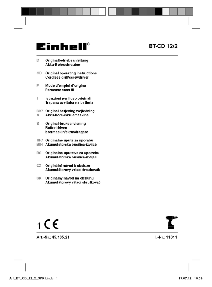 EINHELL BT-CD 12/2 User manual