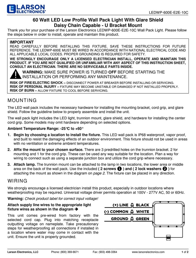 Larson Electronics LEDWP-600E-E2E-10C User manual Larson Electronics LEDWP-600E-E2E-10C User manual