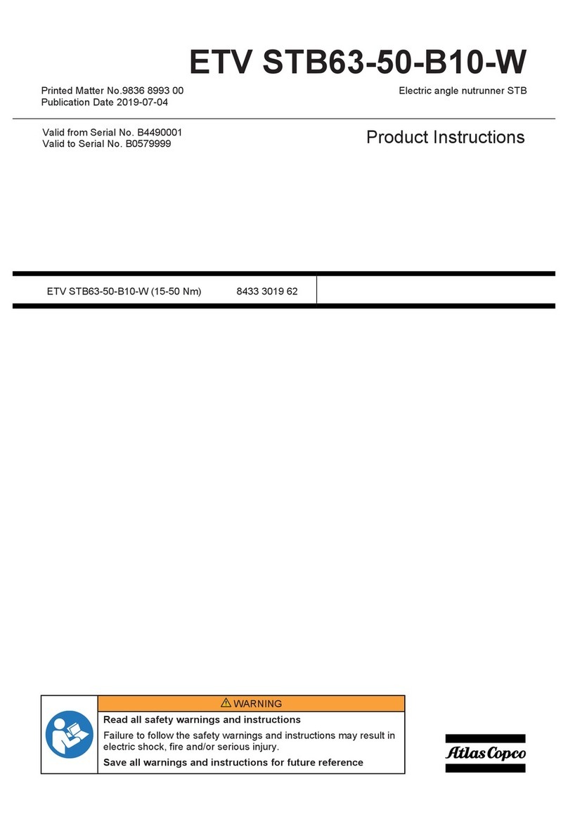 Atlas Copco ETV STB63-50-B10-W User manual