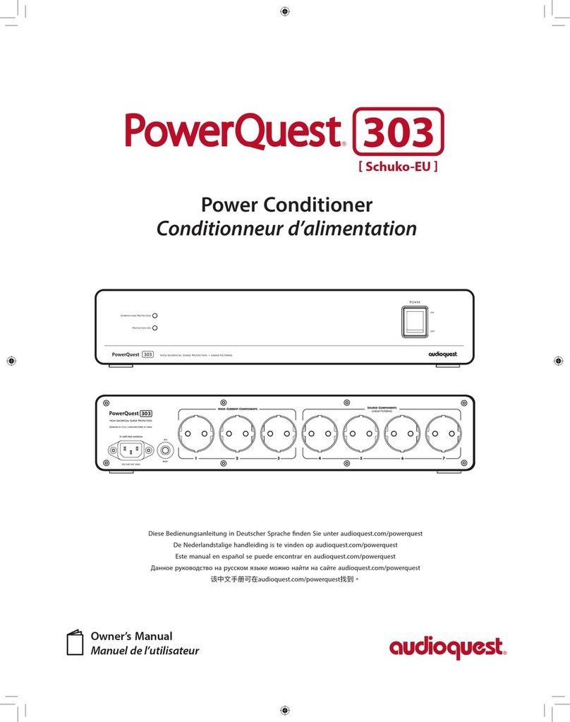 AudioQuest PowerQuest 303 User manual